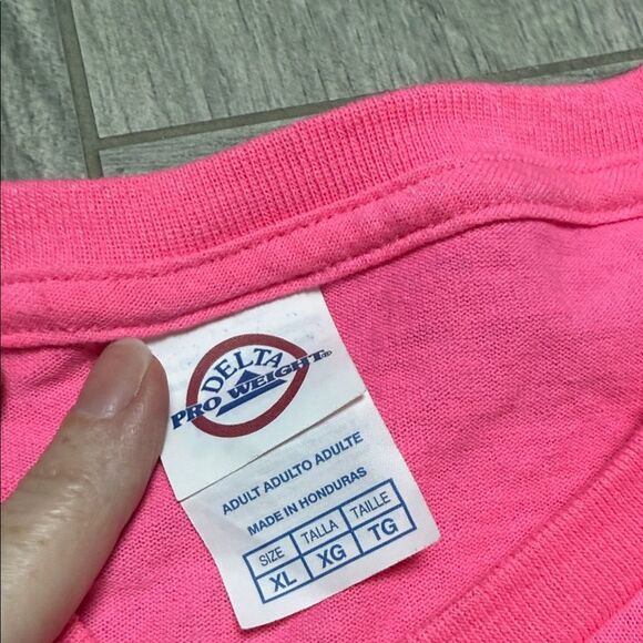 Delta Hot Pink Crew Neck Cardi B Tee - Picture 3 of 5